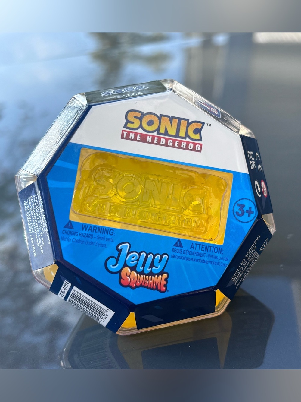 Sonic the Hedgehog Yellow Jelly SquishMe Sensory Toy